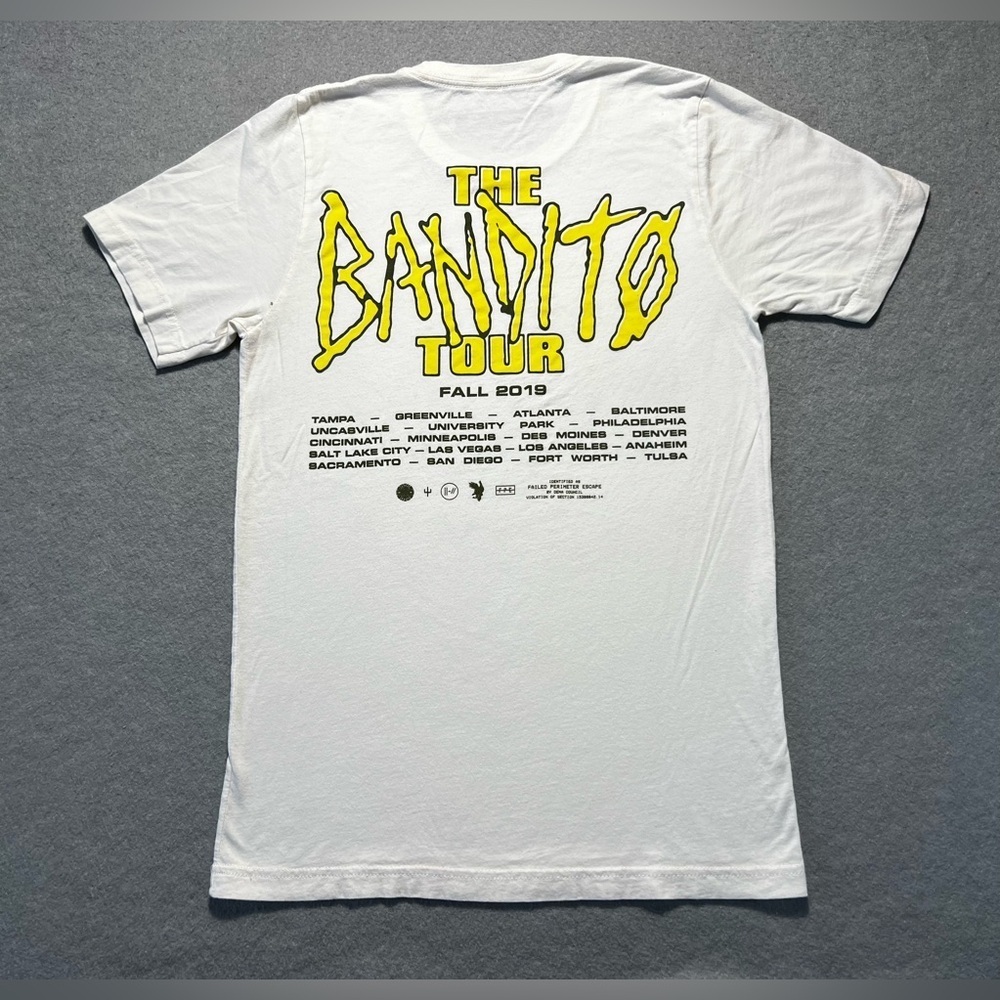 Twenty One Pilots Bandito Tour 2019 T-Shirt Small White Concert Tee - Picture 2 of 6